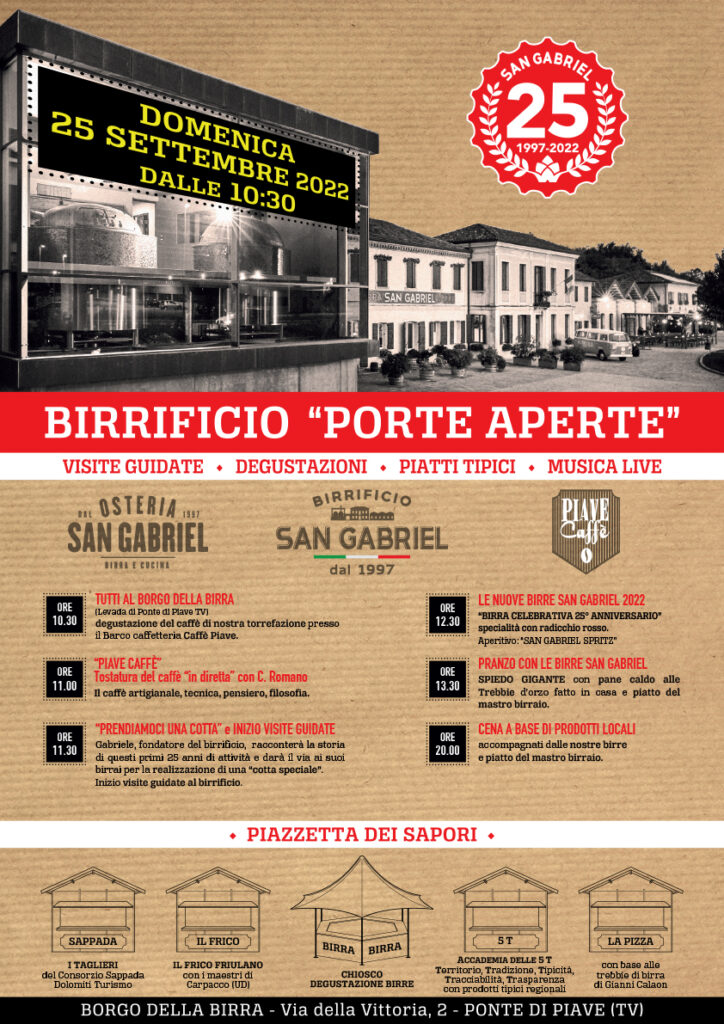 L'Accademia delle 5T a Ponte di Piave per festeggiare il 25° del birrificio San Gabriel